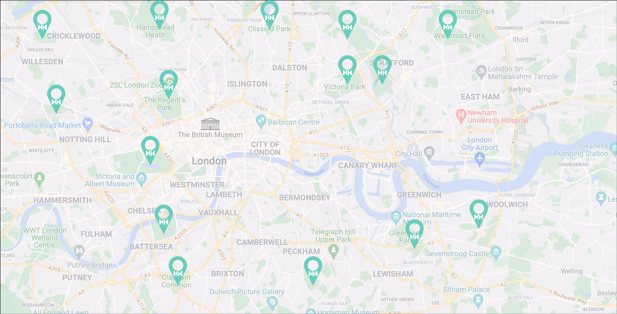 London Map Location Park