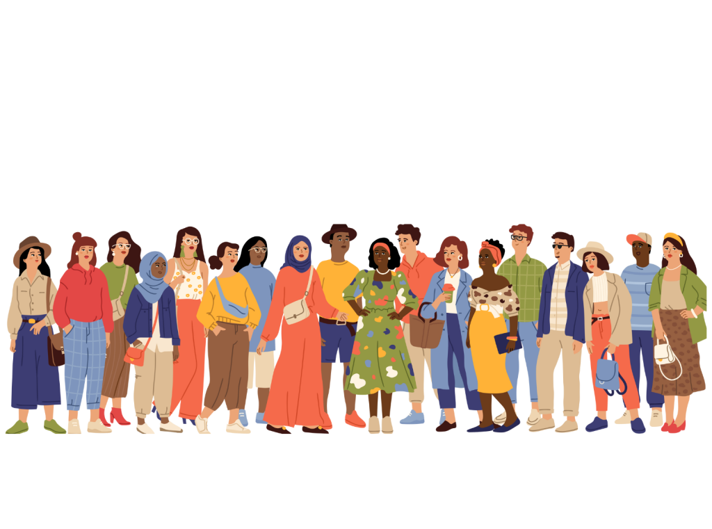 Clip Art of a community of people