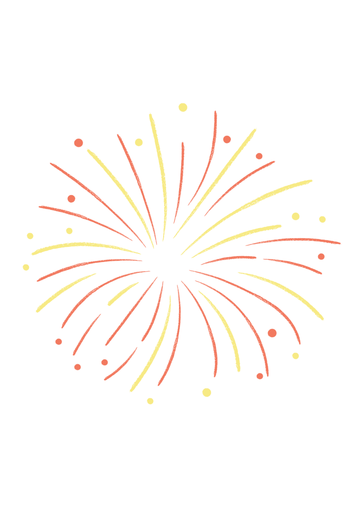 clip art of yellow and red firework