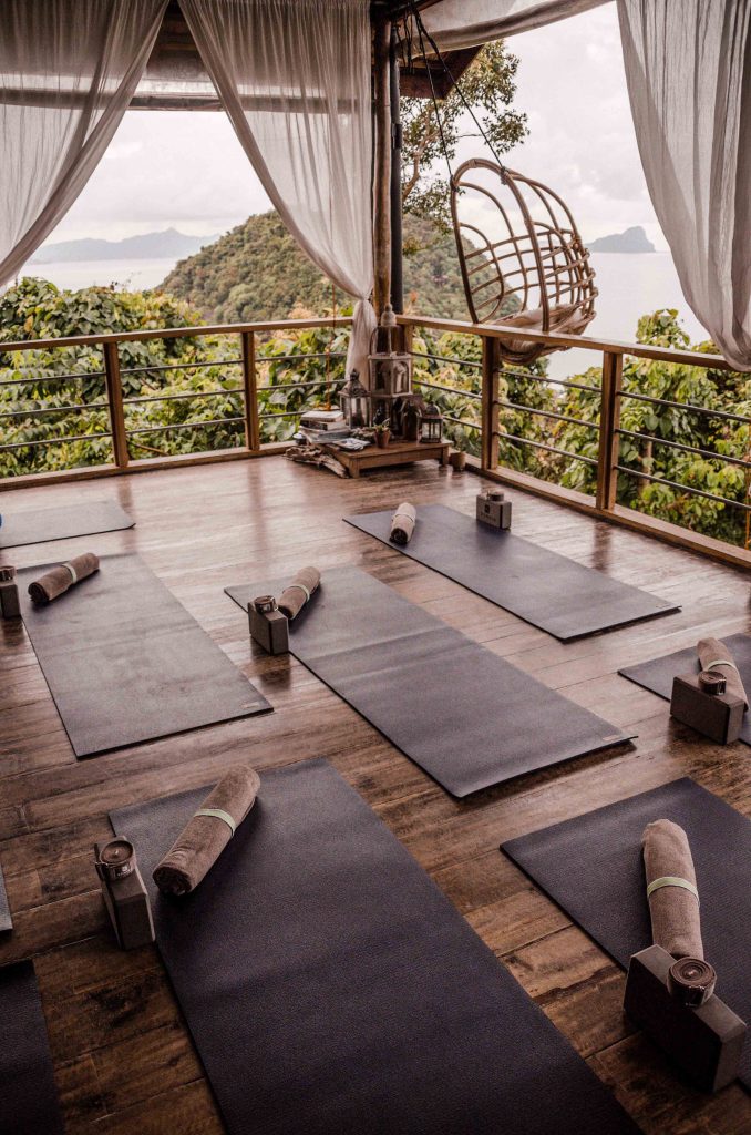 Yoga classroom on the hollow terrace