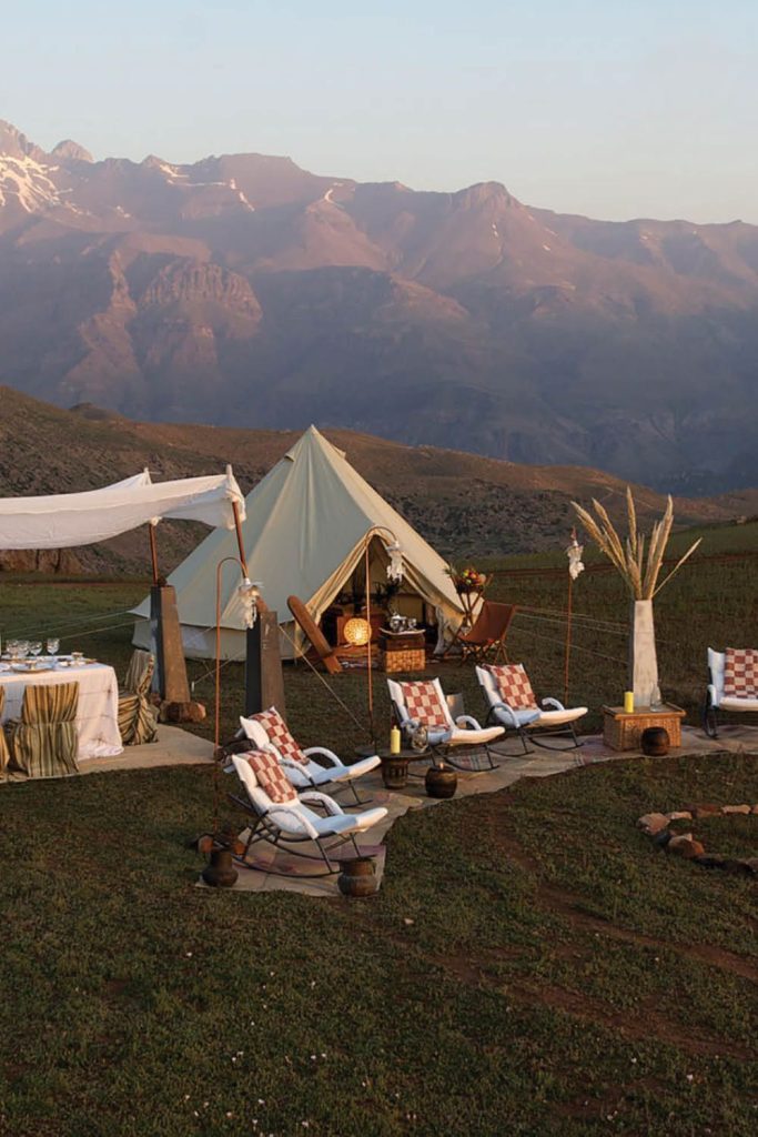 tent on the mountain