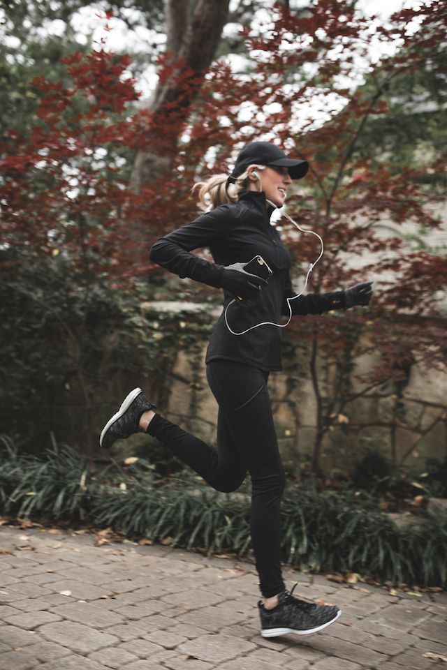 running in the leaves